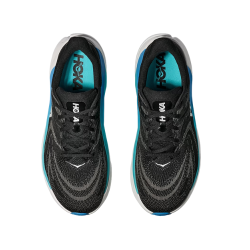 HOKA Arahi Wide 8 - נעלי ספורט גברים הוקה ארהי 8 רחבות בצבע שחור/כחול סקיי