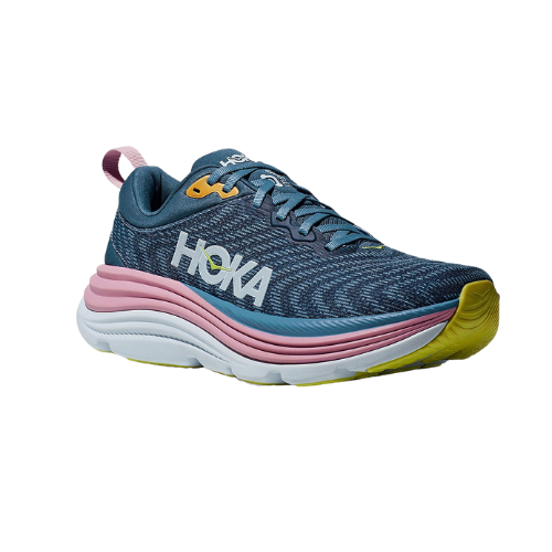 HOKA Gaviota Wide 5 - נעלי ספורט נשים הוקה גביוטה 5 רחבות בצבע כחול צל/צהבהב תמונה ראשית