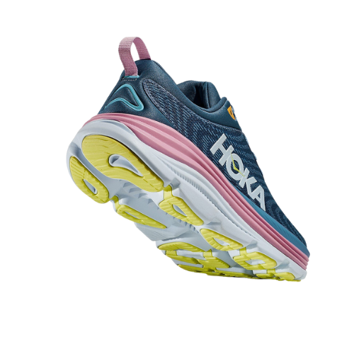 HOKA Gaviota Wide 5 - נעלי ספורט נשים הוקה גביוטה 5 רחבות בצבע כחול צל/צהבהב תמונה משנית