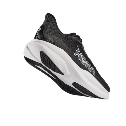 MACH 6 WIDE - נעלי ספורט הוקה לגברים מאך 6 רחבות בצבע שחור/לבן