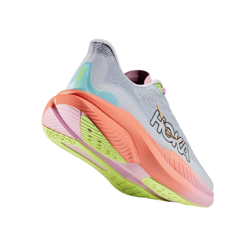 MACH 6 WIDE - נעלי ספורט הוקה לנשים מאך 6 רחבות בצבע כתום אשליה/כחול בין ערביים