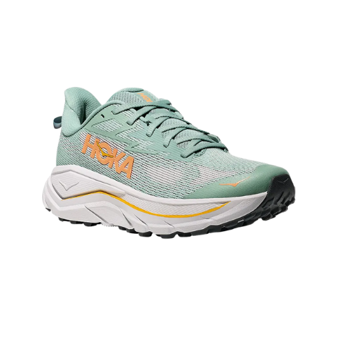 Hoka Challenger Wide 8 - נעלי ספורט נשים הוקה צ'אלנג'ר 8 רחבות בצבע ג'ייד/אפור קוסמי תמונה ראשית