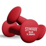 משקולת יד אדומה מצופה; 3LB Stingray
