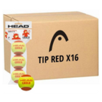 קרטון 16 מארזי 3 כדורי טניס - Head TIP Red