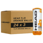 קרטון 24 קופסאות 3 כדורי טניס - Head TIP Orange