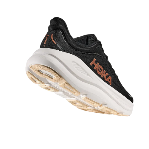 HOKA BONDI 9 - נעלי ספורט לאישה בונדי 9 בצבע שחור/רוז גולד תמונה משנית