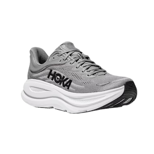 HOKA BONDI WIDE 9 - נעלי ספורט גברים בונדי 9 רחבות בצבע אפור תמונה ראשית