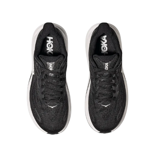 HOKA CLIFTON WIDE 10 - נעלי ספורט נשים הוקה קליפטון 10 רחבות בצבע שחור/לבן