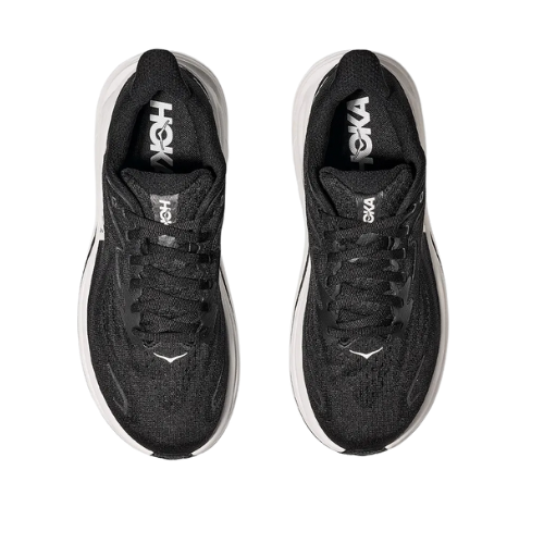 HOKA CLIFTON WIDE 10 - נעלי ספורט גברים הוקה קליפטון 10 רחבות בצבע שחור/לבן