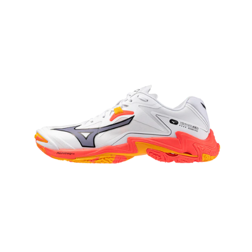 נעלי כדורעף יוניסקס דגם WAVE LIGHTNING Z8 Mizuno בצבע כתום/לבן