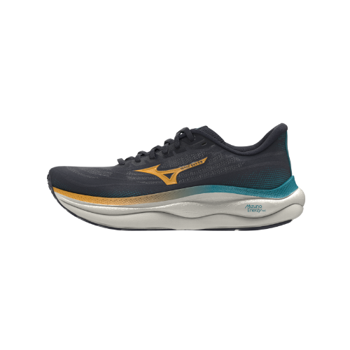 נעלי ריצה לגברים דגם WAVE SKY 9 Mizuno בצבע שחור צהוב