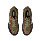 HOKA SPEEDGOAT 6 WIDE - נעלי ספורט גברים ספידגוט 6 רחבות בצבע זית/כתום