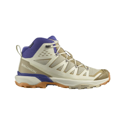 נעלי ריצה לגברים דגם X Ultra 360 Edge Mid Gtx SALOMON בצבע חול וסגול