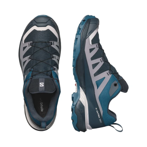 נעלי טיולים אטומות למים לגברים דגם X ULTRA 360 GORE-TEX SALOMON בצבע כחול אפור