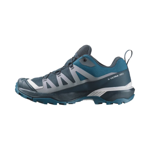 נעלי טיולים אטומות למים לגברים דגם X ULTRA 360 GORE-TEX SALOMON בצבע כחול אפור