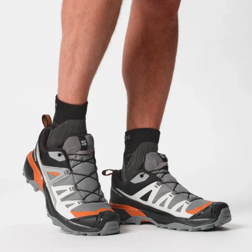נעלי טיולים לגברים דגם X Ultra 360 Gtx SALOMON בצבע אפור כתום