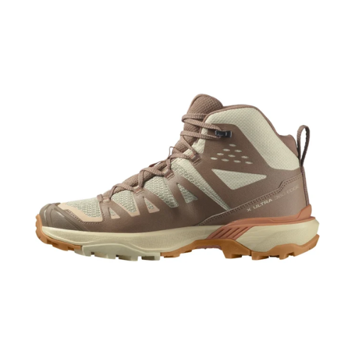 נעלי טיולים אטומות למים לנשים דגם X ULTRA 360 EDGE MID GORE-TEX SALOMON בצבע חול