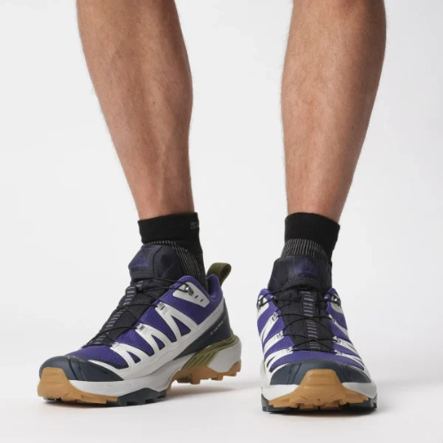 נעלי טיולים אטומות למים לגברים דגם X ULTRA 360 EDGE GORE-TEX SALOMON בצבע סגול