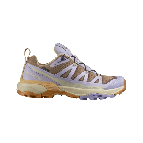 נעלי טיולים אטומות למים לנשים דגם X ULTRA 360 EDGE GORE-TEX SALOMON בצבע חום סגול בהיר