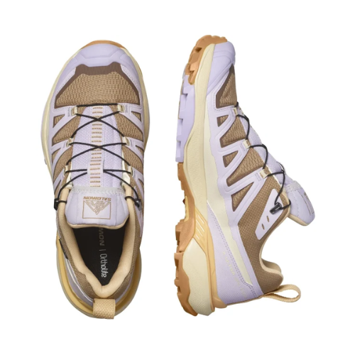 נעלי טיולים אטומות למים לנשים דגם X ULTRA 360 EDGE GORE-TEX SALOMON בצבע חום סגול בהיר