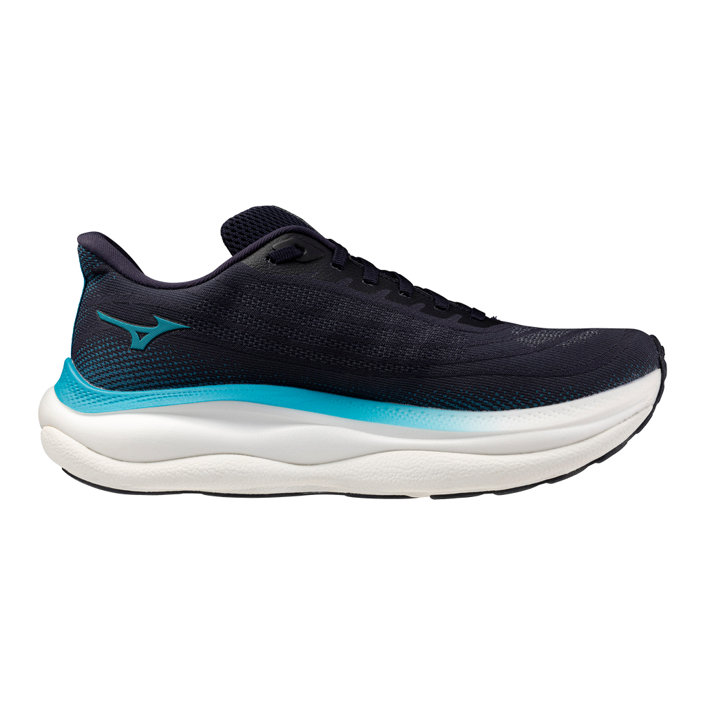 נעלי ריצה לגברים דגם WAVE SKY 9 Mizuno בצבע שחור צהוב