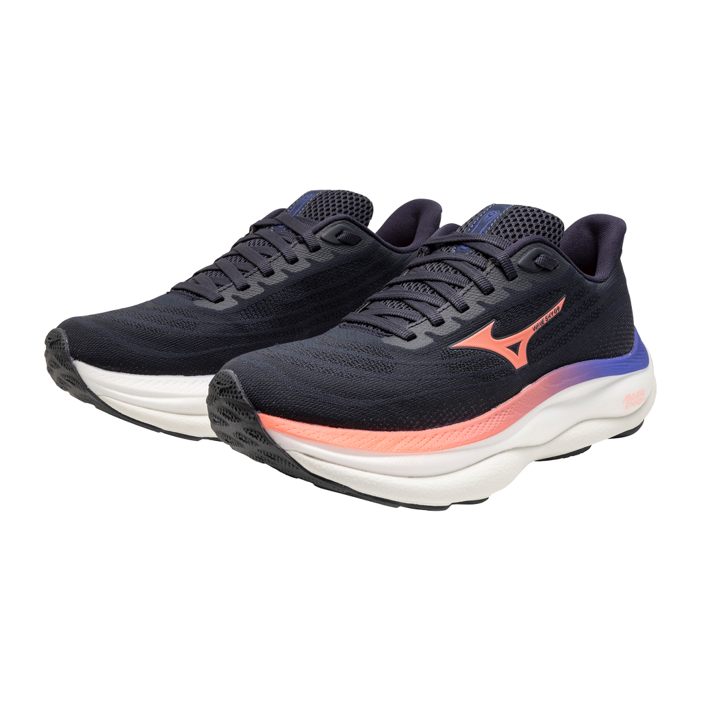 נעלי ריצה נשים דגם WAVE SKY 9 Mizuno צבע שחור ורוד
