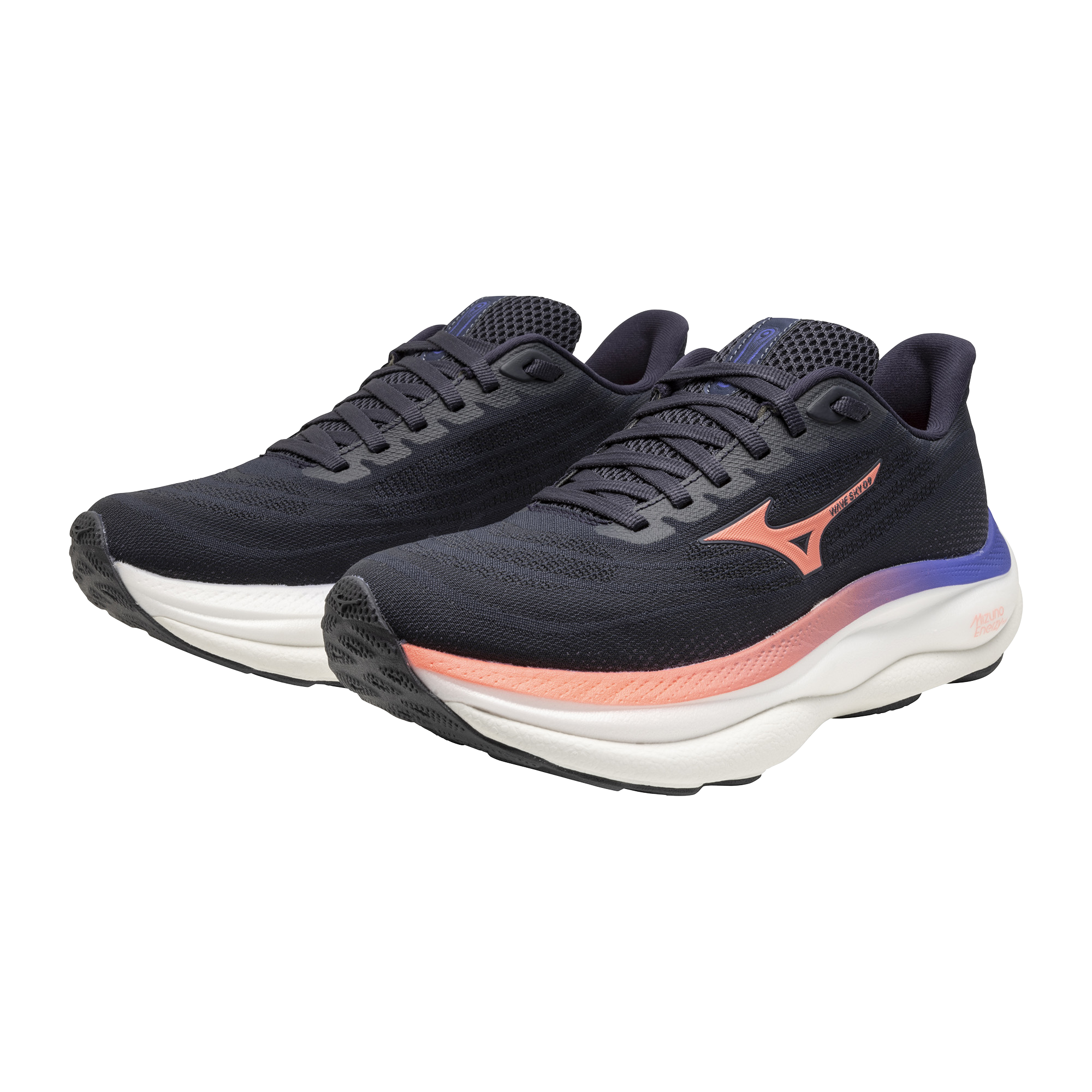 נעלי ריצה נשים דגם WAVE SKY 9 Mizuno צבע שחור ורוד