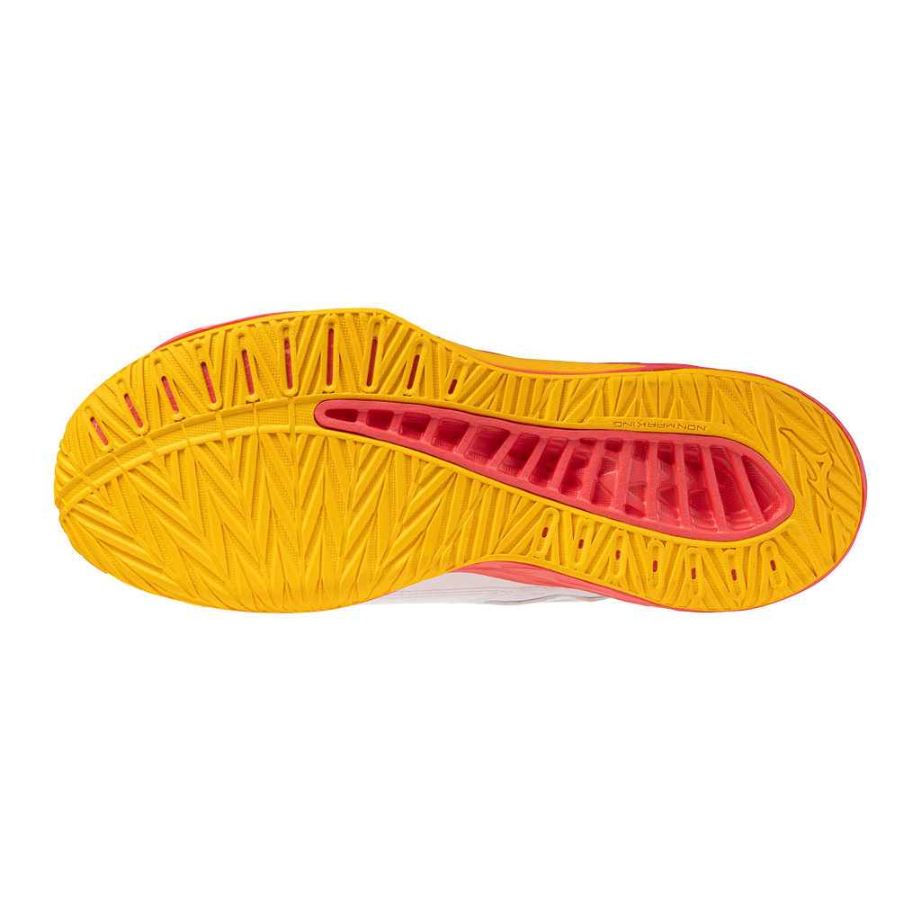 נעלי כדורעף יוניסקס דגם THUNDER BLADE Z MID Mizuno בצבע כתום/לבן