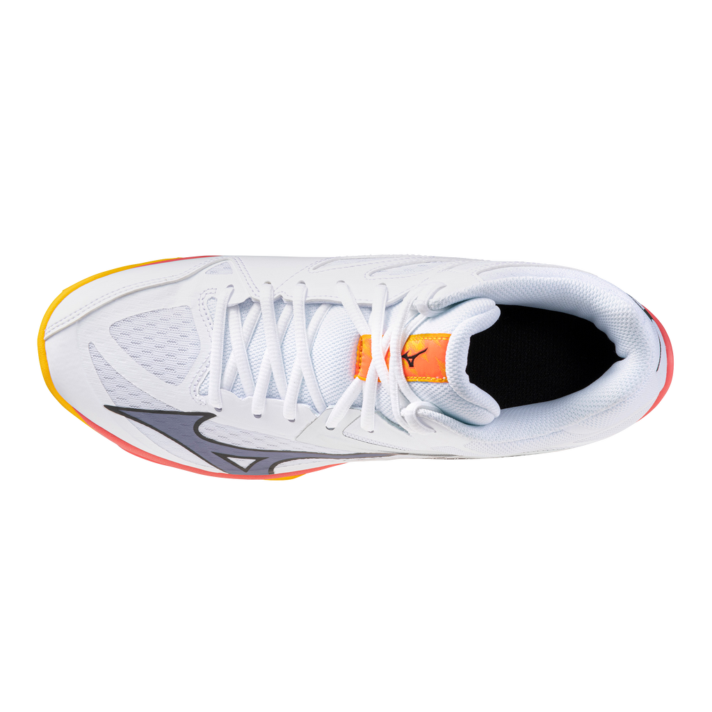 נעלי כדורעף יוניסקס דגם THUNDER BLADE Z MID Mizuno בצבע כתום/לבן