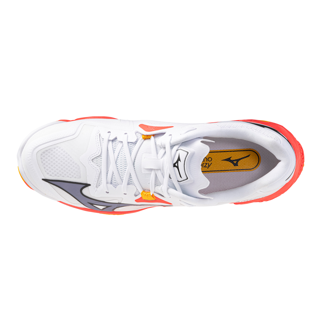 נעלי כדורעף יוניסקס דגם WAVE LIGHTNING Z8 Mizuno בצבע כתום/לבן