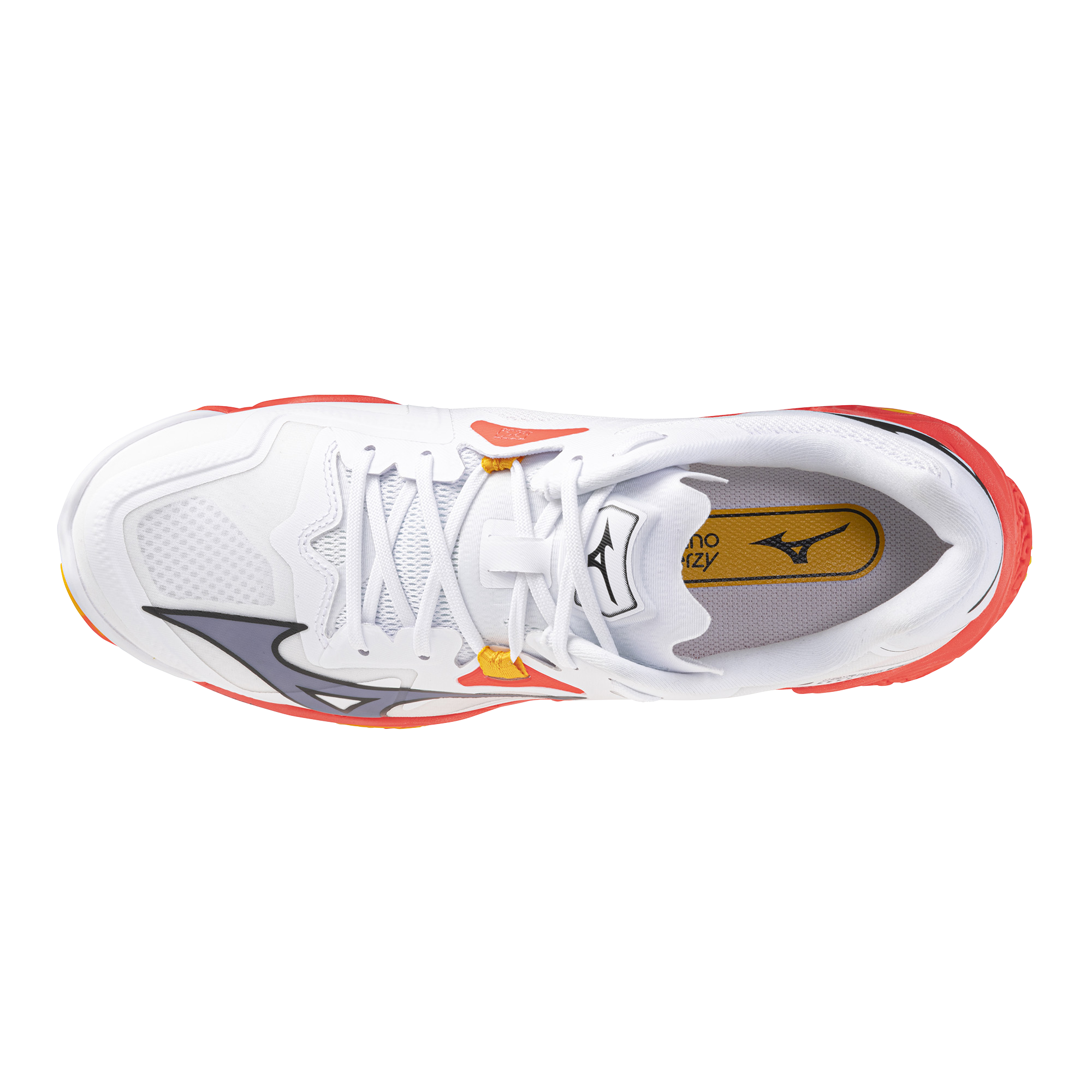 נעלי כדורעף יוניסקס דגם WAVE LIGHTNING Z8 Mizuno בצבע כתום/לבן