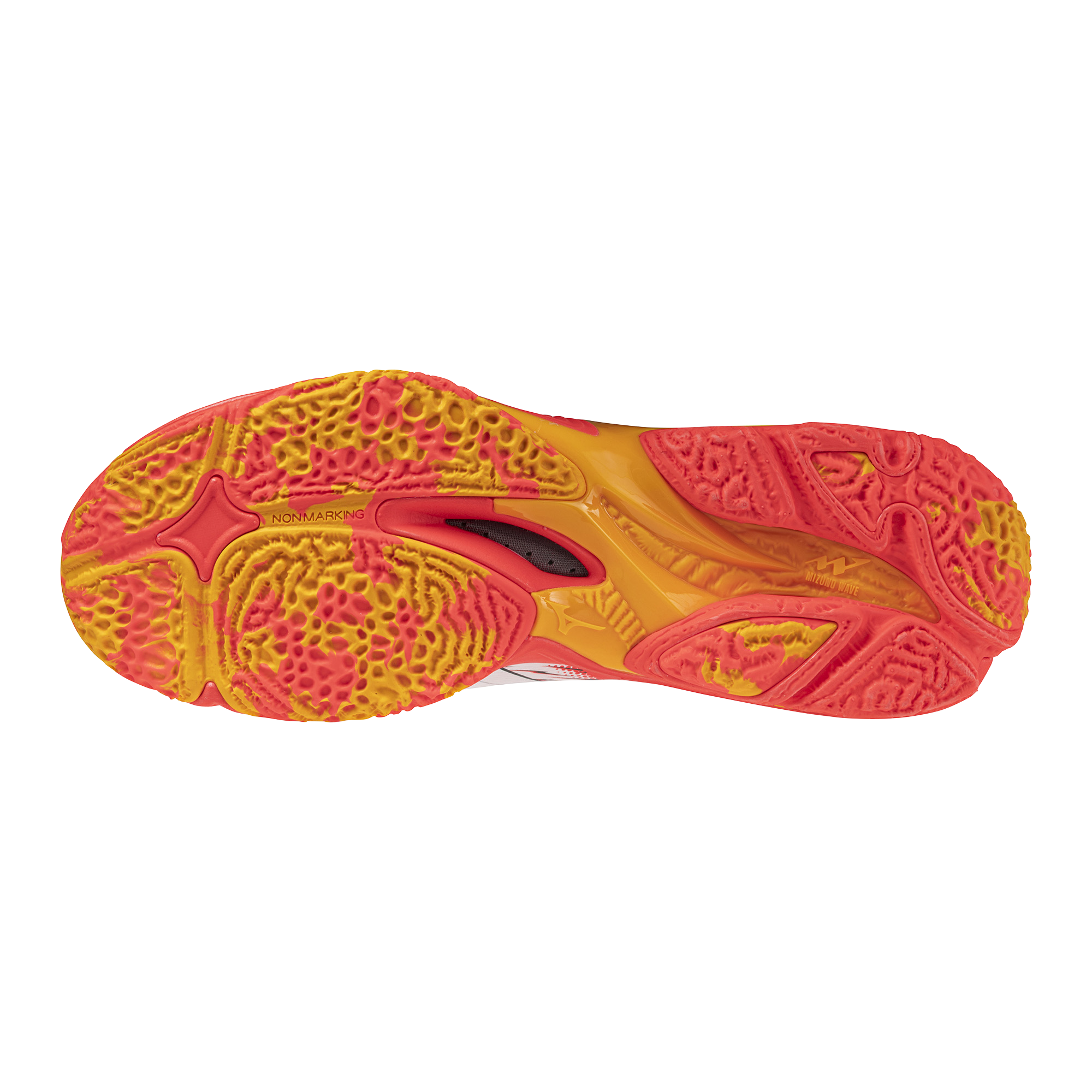 נעלי כדורעף יוניסקס דגם WAVE LIGHTNING NEO 3 Mizuno בצבע כתום/לבן