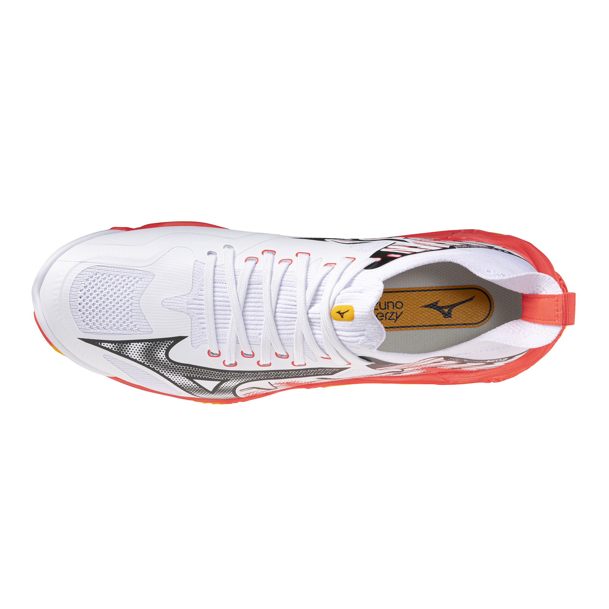 נעלי כדורעף יוניסקס דגם WAVE LIGHTNING NEO 3 Mizuno בצבע כתום/לבן
