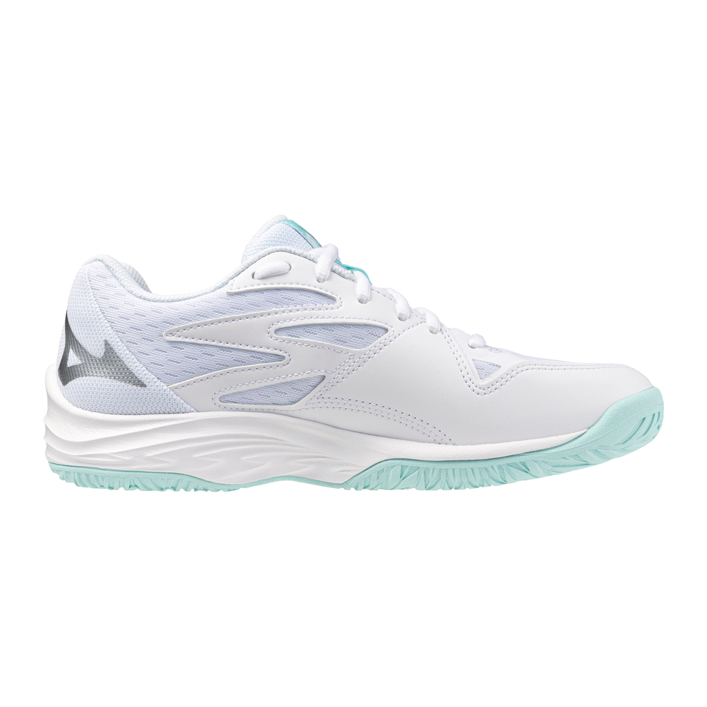 נעלי כדורעף נערים/נערות דגם MIZUNO LIGHTNING STAR Z7 Jr בצבע לבן תכלת