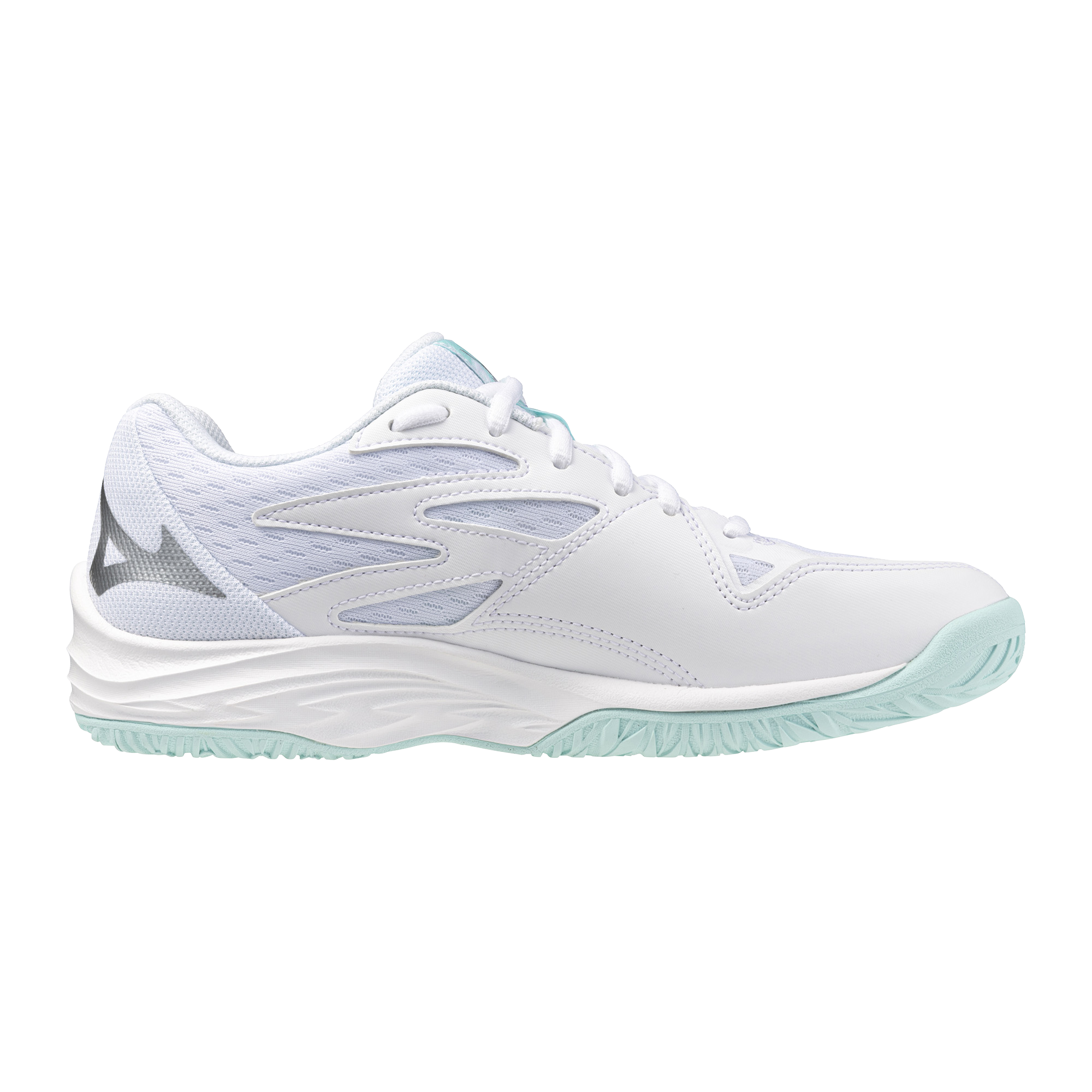 נעלי כדורעף נערים/נערות דגם MIZUNO LIGHTNING STAR Z7 Jr בצבע לבן תכלת