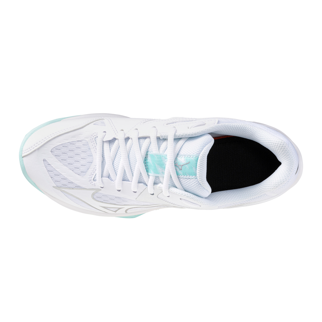 נעלי כדורעף נערים/נערות דגם MIZUNO LIGHTNING STAR Z7 Jr בצבע לבן תכלת