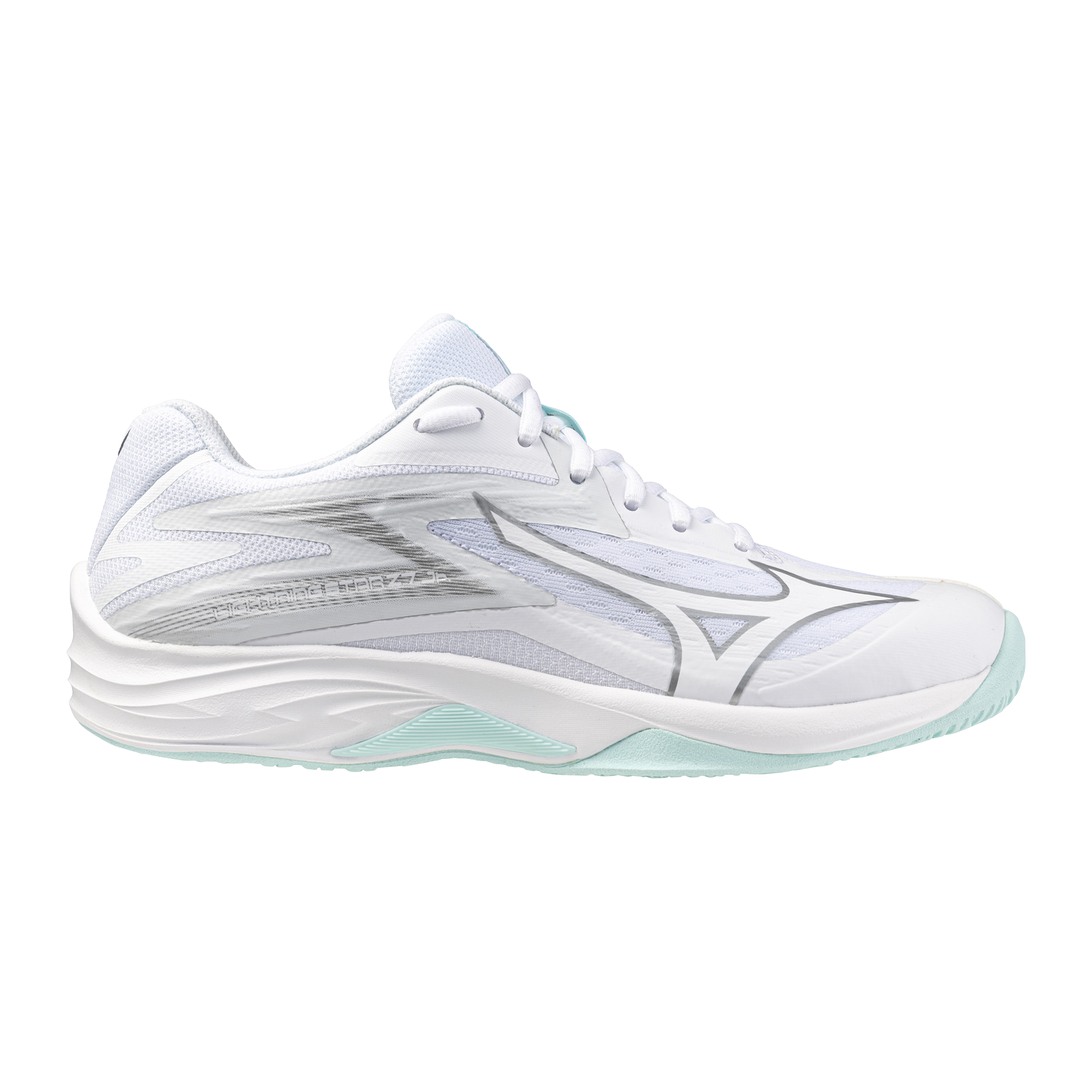 נעלי כדורעף נערים/נערות דגם MIZUNO LIGHTNING STAR Z7 Jr בצבע לבן תכלת