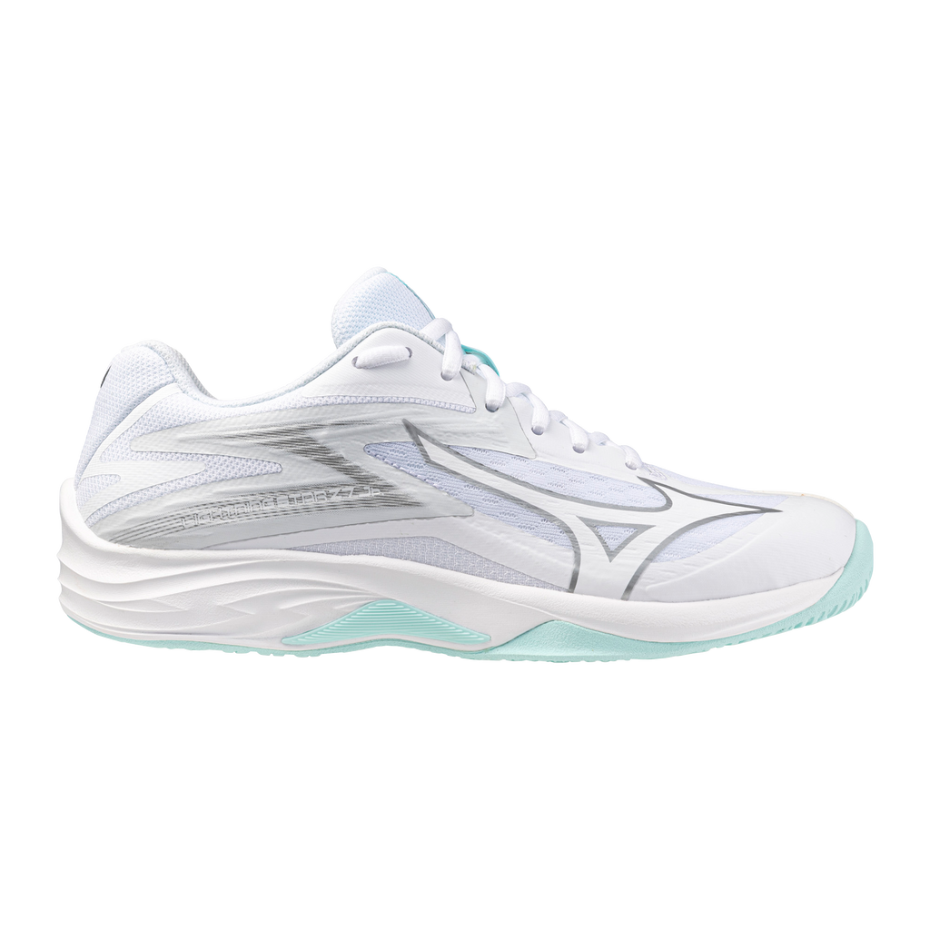 נעלי כדורעף נערים/נערות דגם MIZUNO LIGHTNING STAR Z7 Jr בצבע לבן תכלת