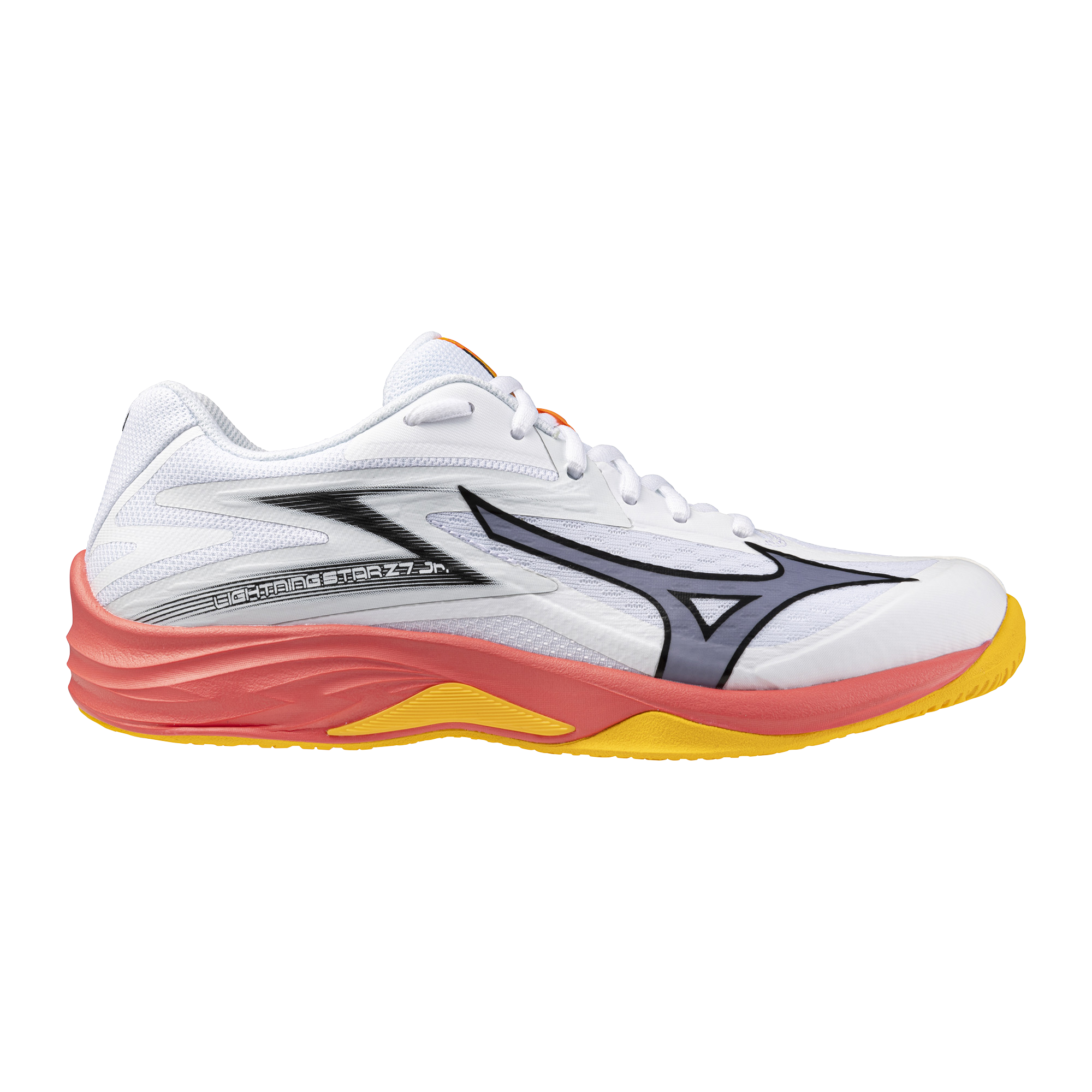 נעלי כדורעף נערים/נערות דגם MIZUNO LIGHTNING STAR Z7 Jr בצבע לבן כתום