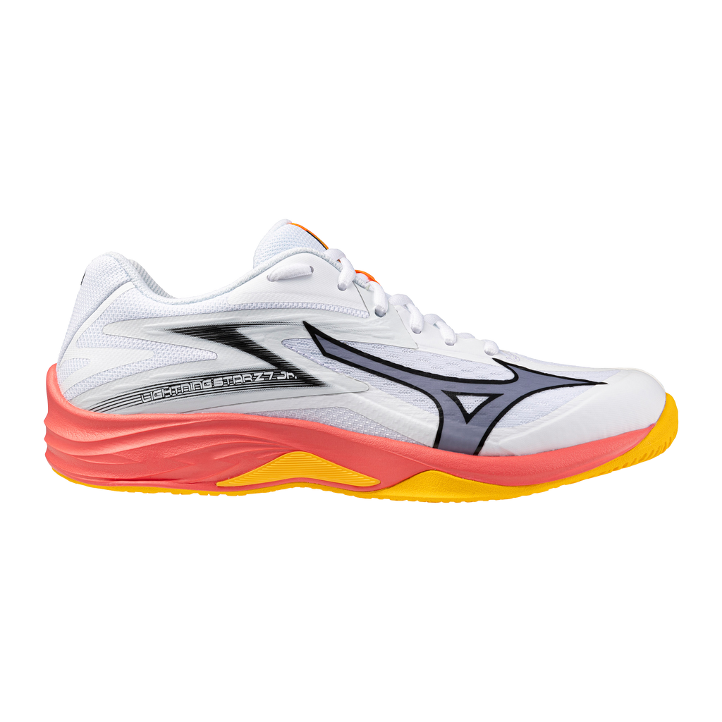 נעלי כדורעף נערים/נערות דגם MIZUNO LIGHTNING STAR Z7 Jr בצבע לבן כתום