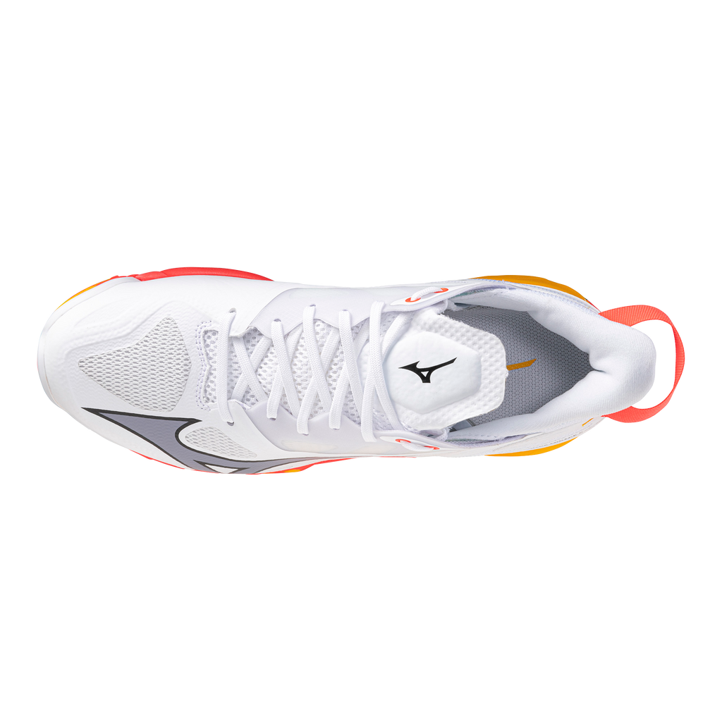 נעלי כדוריד יוניסקס דגם WAVE MIRAGE 5 Mizuno בצבע כתום/לבן