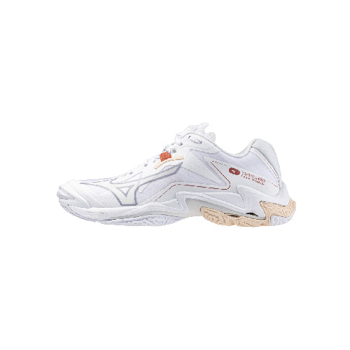 נעלי כדורעף נשים דגם WAVE LIGHTNING Z8 Mizuno בצבע לבן - פודרה
