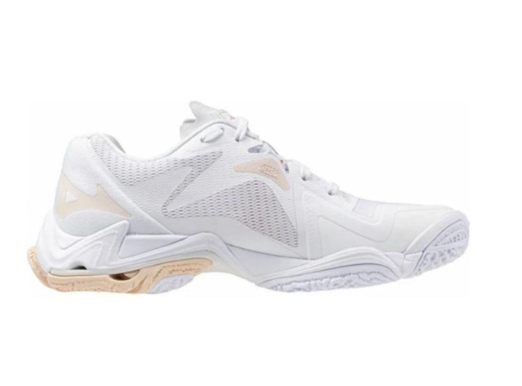 נעלי כדורעף נשים דגם WAVE LIGHTNING Z8 Mizuno בצבע לבן - פודרה