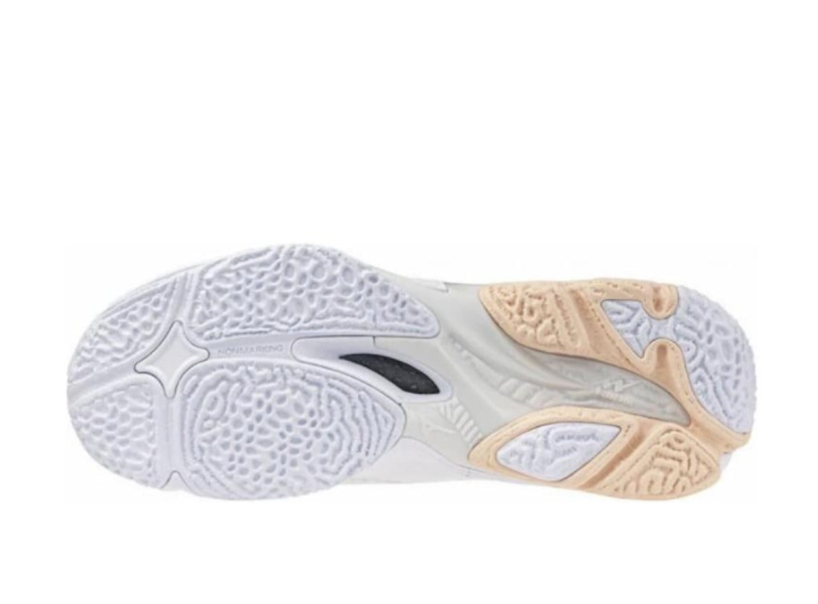 נעלי כדורעף נשים דגם WAVE LIGHTNING Z8 Mizuno בצבע לבן - פודרה